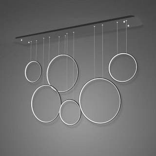 Lampa wisząca Ledowe Okręgi No.8 czarna 180cm 3k