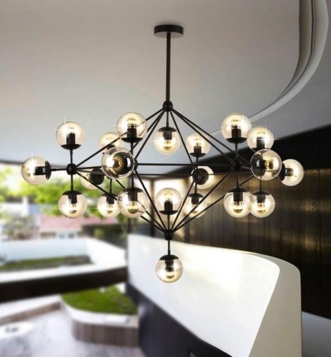 Lampa wisząca ASTRIFERO-21 bursztynowo czarna 165 cm Step into Design