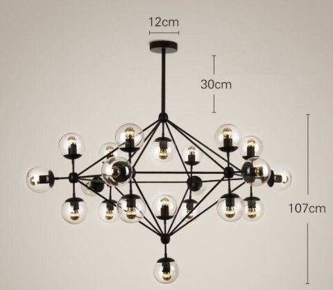 Lampa wisząca ASTRIFERO-21 bursztynowo czarna 165 cm Step into Design
