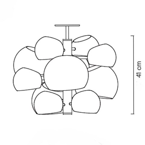 Lampa wisząca ASTRONOMY-11 czarna 55 cm Step into Design