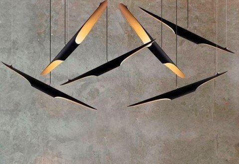 Lampa wisząca BLACK TUBE czarno złota 100 cm Step into Design Lampa wisząca BLACK TUBE czarno złota 100 cm Step into Design