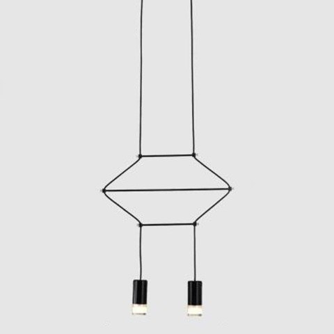 Lampa wisząca LINEA-2 czarna 35 cm Step into Design Lampa wisząca LINEA-2 czarna 35 cm Step into Design