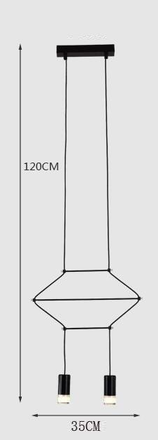 Lampa wisząca LINEA-2 czarna 35 cm Step into Design Lampa wisząca LINEA-2 czarna 35 cm Step into Design