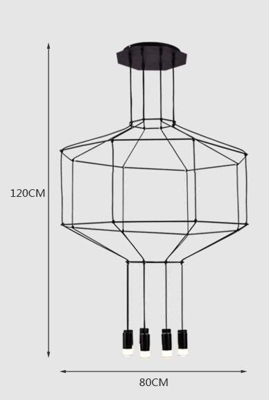 Lampa wisząca LINEA-8 czarna 80 cm Step into Design Lampa wisząca LINEA-8 czarna 80 cm Step into Design
