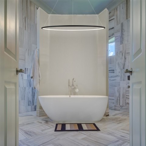 Lampa wisząca Ledowe Okręgi No.1 80cm 3k czarna