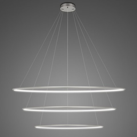 Lampa wisząca Ledowe Okręgi No.3 120cm 4k srebrna Lampa wisząca Ledowe Okręgi No.3 120cm 4k srebrna
