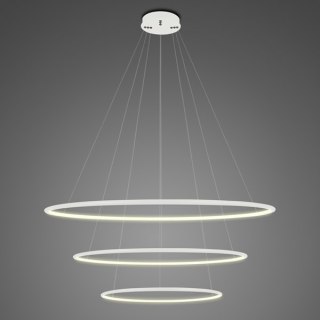 Lampa wisząca Ledowe Okręgi No.3 80cm 3k biała