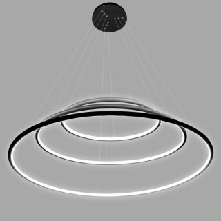 Lampa wisząca Ledowe Okręgi No.3 80cm 3k czarna