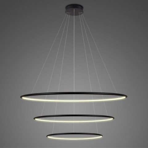 Lampa wisząca Ledowe Okręgi No.3 80cm 3k czarna
