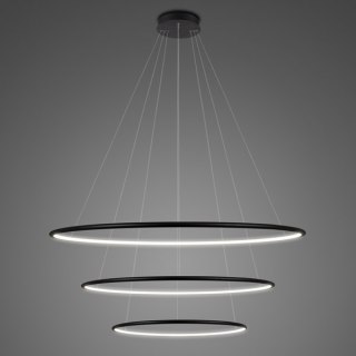 Lampa wisząca Ledowe Okręgi No.3 80cm in 4k czarna