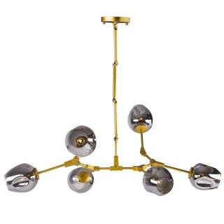 Lampa wisząca MODERN ORCHID-6 złoto szara 130 cm Step into Design