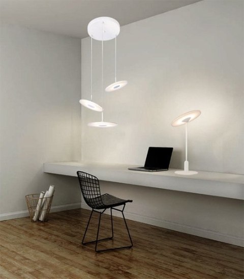 Minimalistyczna lampa LED stołowa - VINYL T Altavola Design
