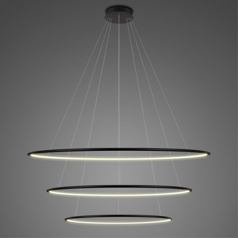 Lampa wisząca Ledowe Okręgi No.3 100 cm in 3k czarna