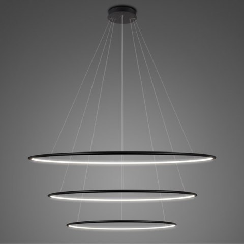 Lampa wisząca Ledowe Okręgi No.3 100 cm in 4k czarna