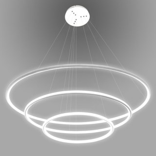 Lampa wisząca Ledowe Okręgi No.3 80cm 3k biała ściemnialna