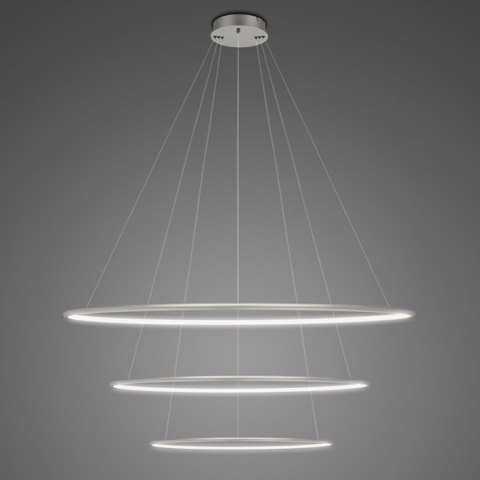 Lampa wisząca Ledowe Okręgi No.3 80 cm in 4k srebrna Lampa wisząca Ledowe Okręgi No.3 80 cm in 4k srebrna