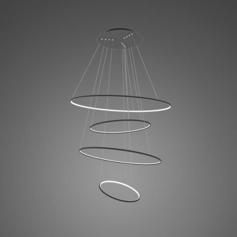 Lampa wisząca Ledowe Okręgi No.4 100cm czarna 3k ściemnialna Lampa wisząca Ledowe Okręgi No.4 100cm czarna 3k ściemnialna