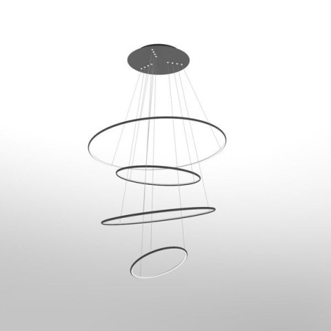 Lampa wisząca Ledowe Okręgi No.4 100cm czarna 3k ściemnialna Lampa wisząca Ledowe Okręgi No.4 100cm czarna 3k ściemnialna