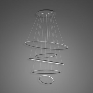 Lampa wisząca Ledowe Okręgi No.5 120cm 3k czarna ściemnialna