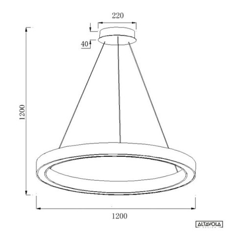 Ledowa lampa wisząca Billions No.4 120 cm 3k złota Ledowa lampa wisząca Billions No.4 120 cm 3k złota