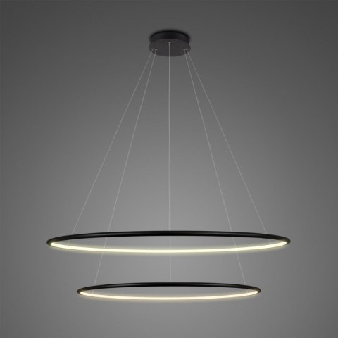 Lampa Ledowe Okręgi No. 2 80 cm in 3k czarna ściemnialna
