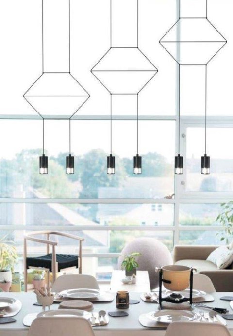 Lampa wisząca LINEA-2 czarna 35 cm Step into Design