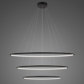 Lampa wisząca Ledowe Okręgi No.3 100 cm in 4k czarna ściemnialna