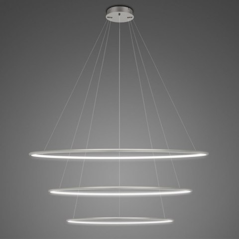 Lampa wisząca Ledowe Okręgi No.3 100 cm in 4k srebrna ściemnialna Lampa wisząca Ledowe Okręgi No.3 100 cm in 4k srebrna ściemnialna