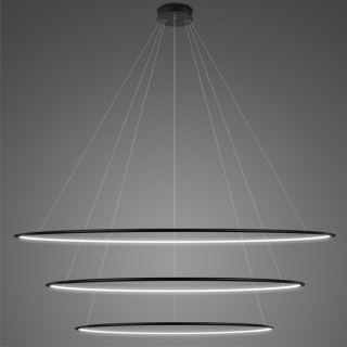 Lampa wisząca Ledowe Okręgi No.3 230 cm in 4k czarna