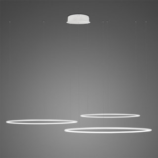 Lampa wisząca Ledowe Okręgi No.3 80 cm in 3k biała ściemnialna