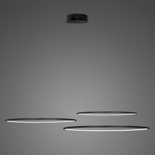 Lampa wisząca Ledowe Okręgi No.3 80 cm in 4k czarna ściemnialna