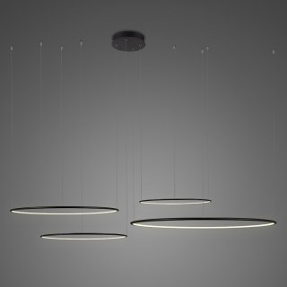 Lampa wisząca Ledowe Okręgi No.4 100 cm in 3k czarna ściemnialna