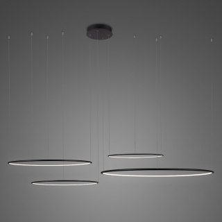 Lampa wisząca Ledowe Okręgi No.4 100 cm in 4k czarna ściemnialna