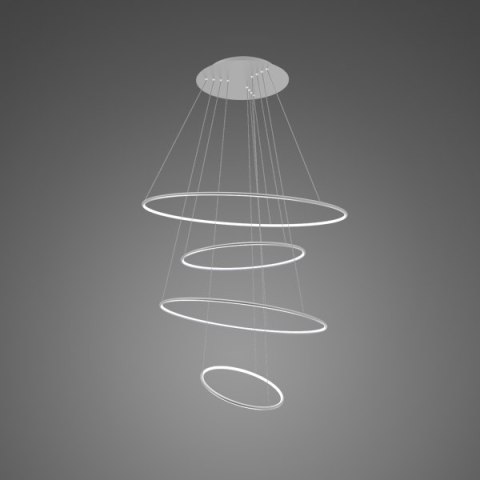 Lampa wisząca Ledowe okręgi No.4 100 cm in 3k srebrna ściemnialna Lampa wisząca Ledowe okręgi No.4 100 cm in 3k srebrna ściemnialna