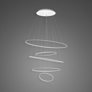 Lampa wisząca Ledowe okręgi No.5 120 cm 3k biała ściemnialna