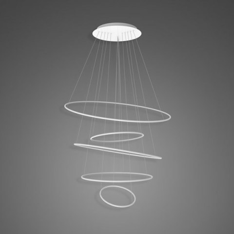 Lampa wisząca Ledowe okręgi No.5 120 cm 3k biała ściemnialna Lampa wisząca Ledowe okręgi No.5 120 cm 3k biała ściemnialna