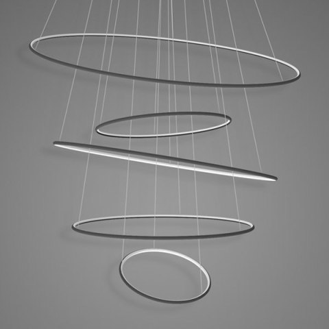 Lampa wisząca Ledowe okręgi No.5 120 cm 3k czarna Lampa wisząca Ledowe okręgi No.5 120 cm 3k czarna