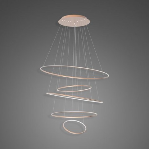 Lampa wisząca Ledowe okręgi No.5 120 cm 4k miedziana Lampa wisząca Ledowe okręgi No.5 120 cm 4k miedziana