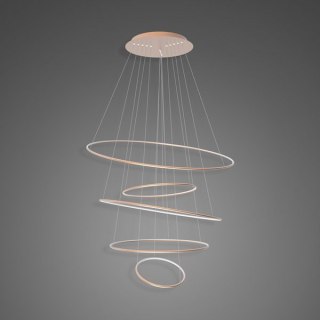 Lampa wisząca Ledowe okręgi No.5 120 cm 4k miedziany ściemnialna
