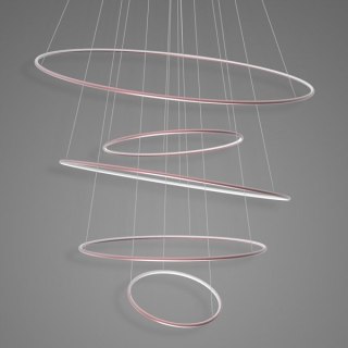 Lampa wisząca Ledowe okręgi No.5 120 cm in 3k różowe złoto ściemnialna