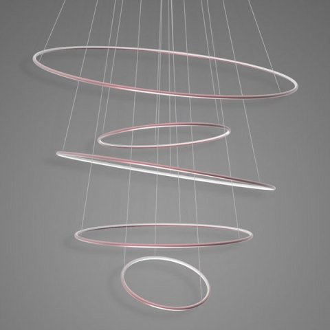 Lampa wisząca Ledowe okręgi No.5 120 cm in 3k różowe złoto ściemnialna Lampa wisząca Ledowe okręgi No.5 120 cm in 3k różowe złoto ściemnialna