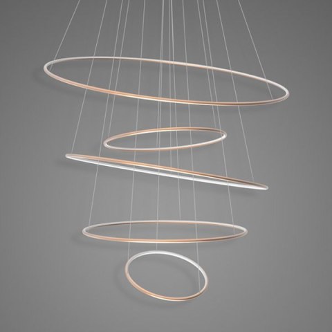 Lampa wisząca Ledowe okręgi No.5 120 cm miedziana 3k Lampa wisząca Ledowe okręgi No.5 120 cm miedziana 3k