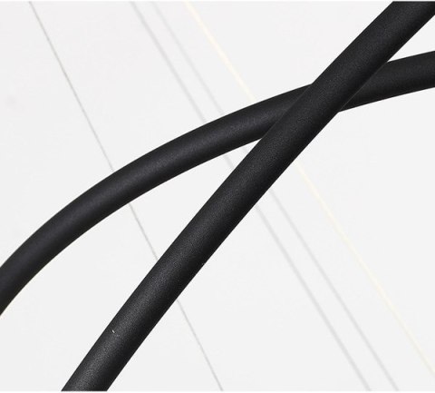 Lampa wisząca Ledowe okręgi No.5 150 cm 3k czarna ściemnialna Lampa wisząca Ledowe okręgi No.5 150 cm 3k czarna ściemnialna
