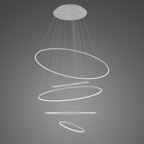Lampa wisząca Ledowe okręgi No.5 150 cm 3k srebrna ściemnialna Lampa wisząca Ledowe okręgi No.5 150 cm 3k srebrna ściemnialna