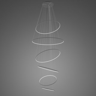 Lampa wisząca Ledowe okręgi No.6 czarna 3k ściemnialna
