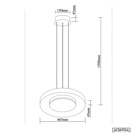 Lampa wisząca ledowa Futuro No. 1 Altavola Design