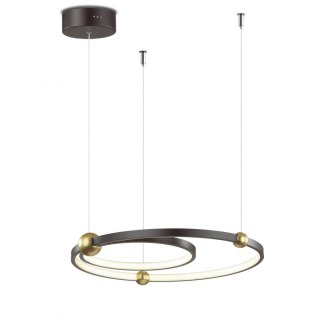 Ledowa lampa wisząca Aurora No.2 50 cm 3k czarna
