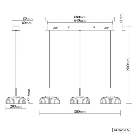 Żyrandol led Vitrum CL3 Altavola Design Żyrandol led Vitrum CL3 Altavola Design