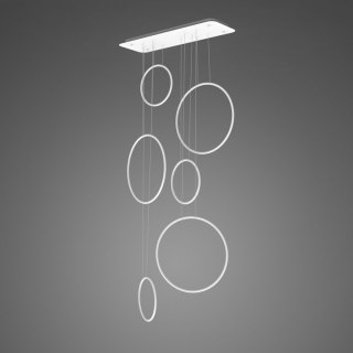 Lampa wisząca Ledowe Okręgi No. 8 90 cm in 3k biała