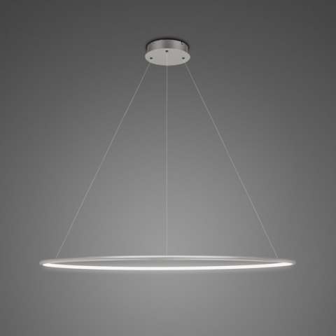 Lampa wisząca Ledowe Okręgi No.1 100 cm in 4k srebrna ściemnialna